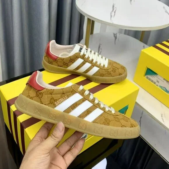 Adidas x Gucci Gazelle Sneaker Tan Monogram - Picture 7 of 8